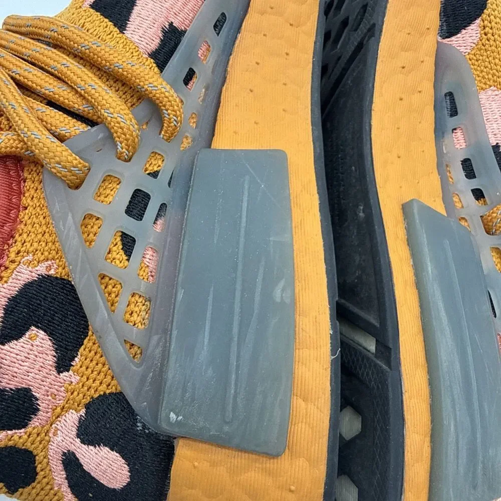 Adidas Human Race Pharrell Williams Animal Print Sneakers Men's 5.5 Orange